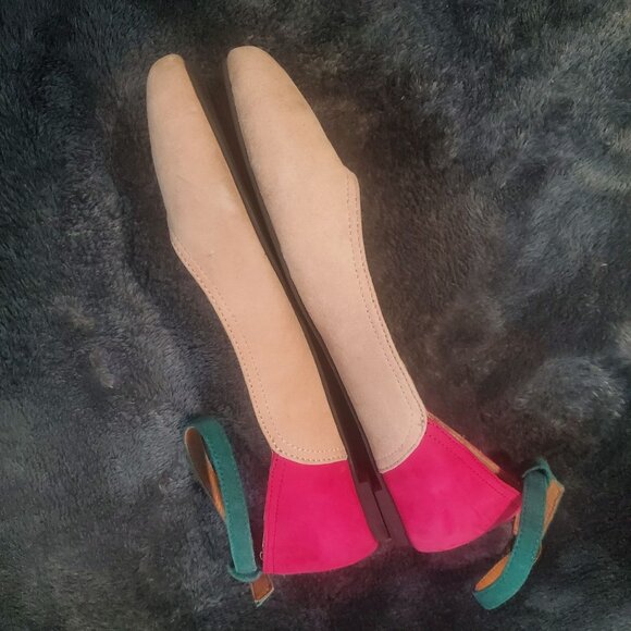 Jeffrey Campbell Free people flat shoes Size 6M three color Ankle strap - Picture 2 of 12